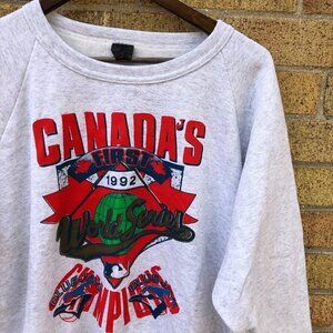 Vintage 1992 MLB Toronto Maple Leafs World Series Championship Sweater